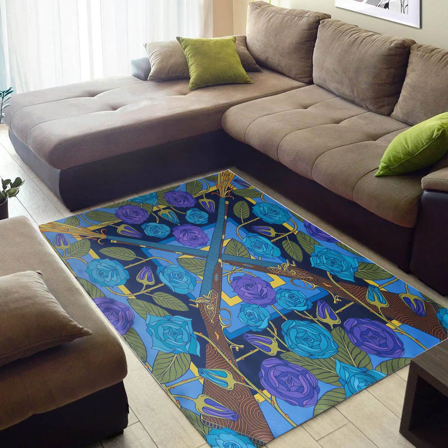 Nice African American Colorful Natural Hair Afrocentric Pattern Art Large Inspired Home Rug