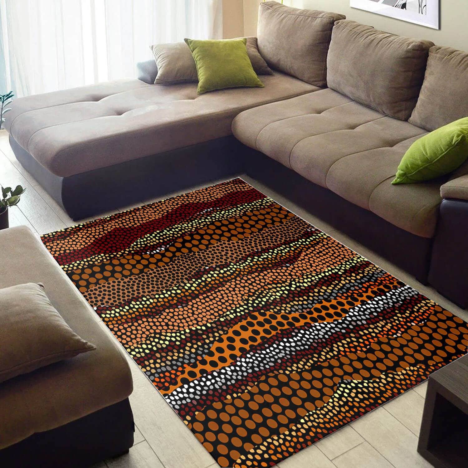 Nice African American Colorful Themed Afrocentric Art Style Area Inspired Living Room Rug