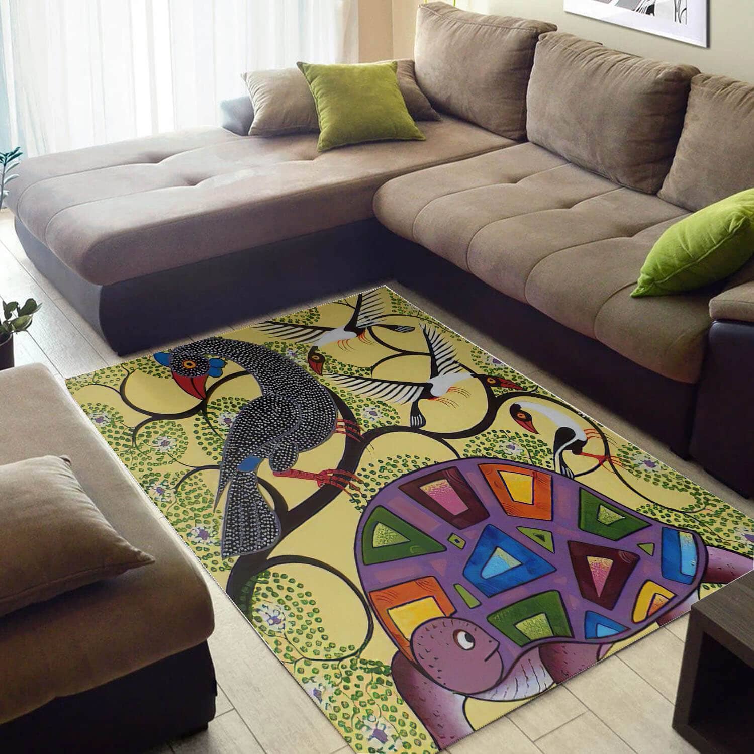 Nice African American Cool Safari Animals Style Floor Room Rug