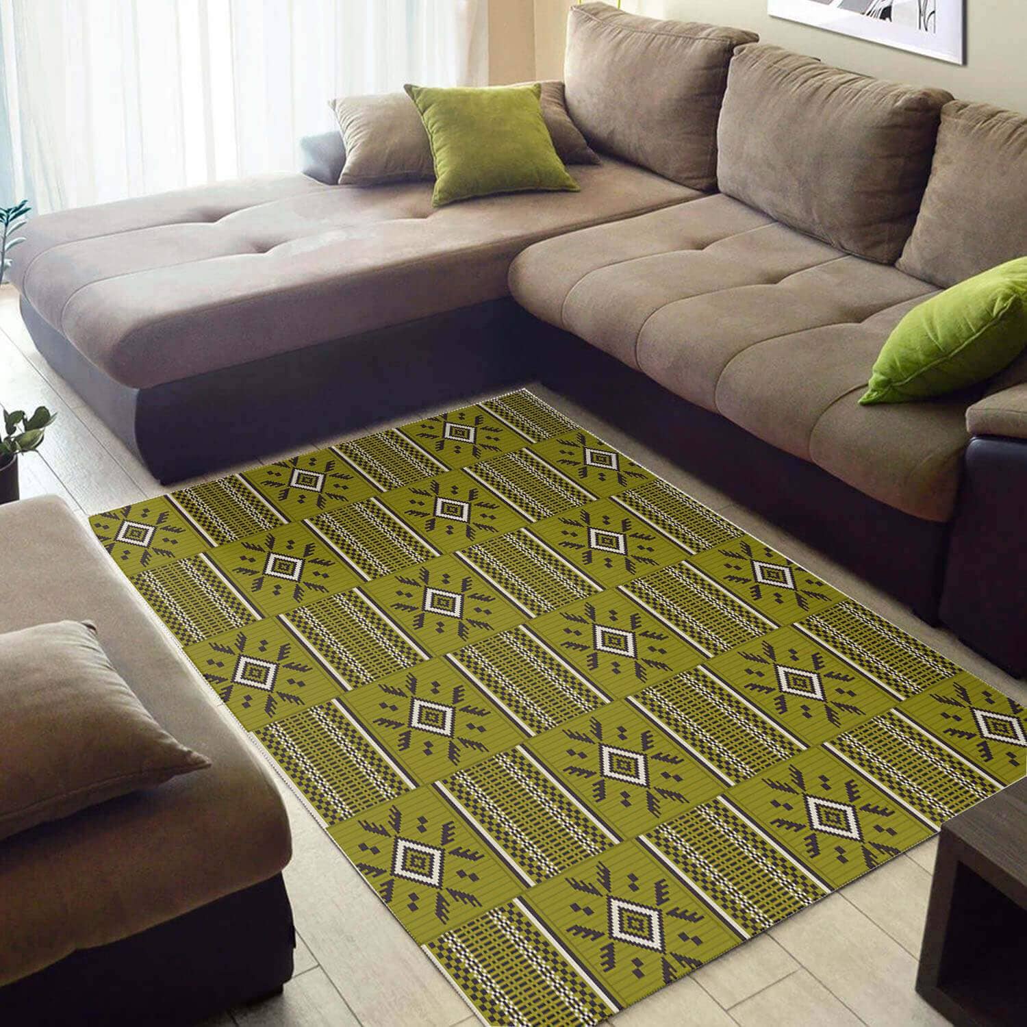 Nice African American Unique Style Ethnic Seamless Pattern Carpet Themed Home Rug