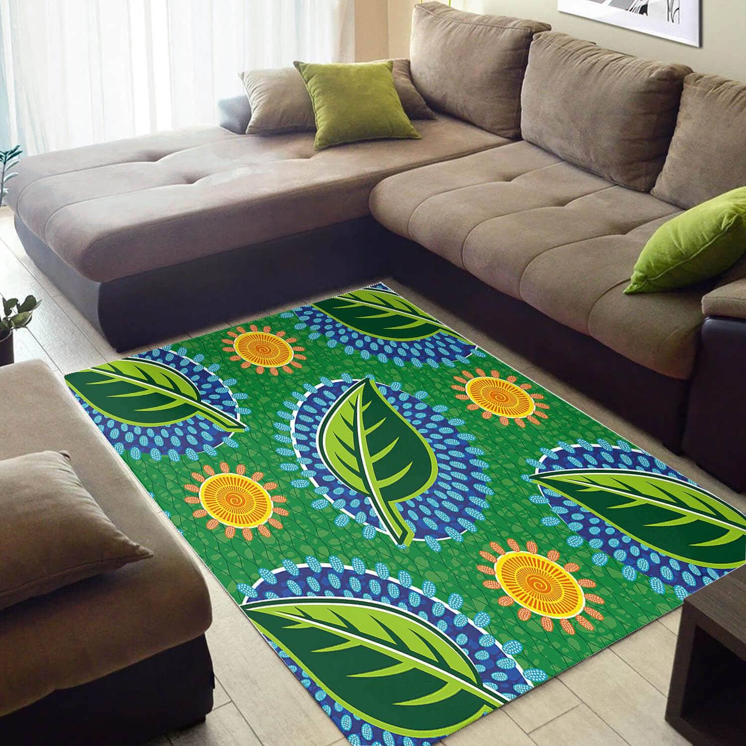 Nice African American Vintage Inspired Seamless Pattern Style Area Living Room Rug