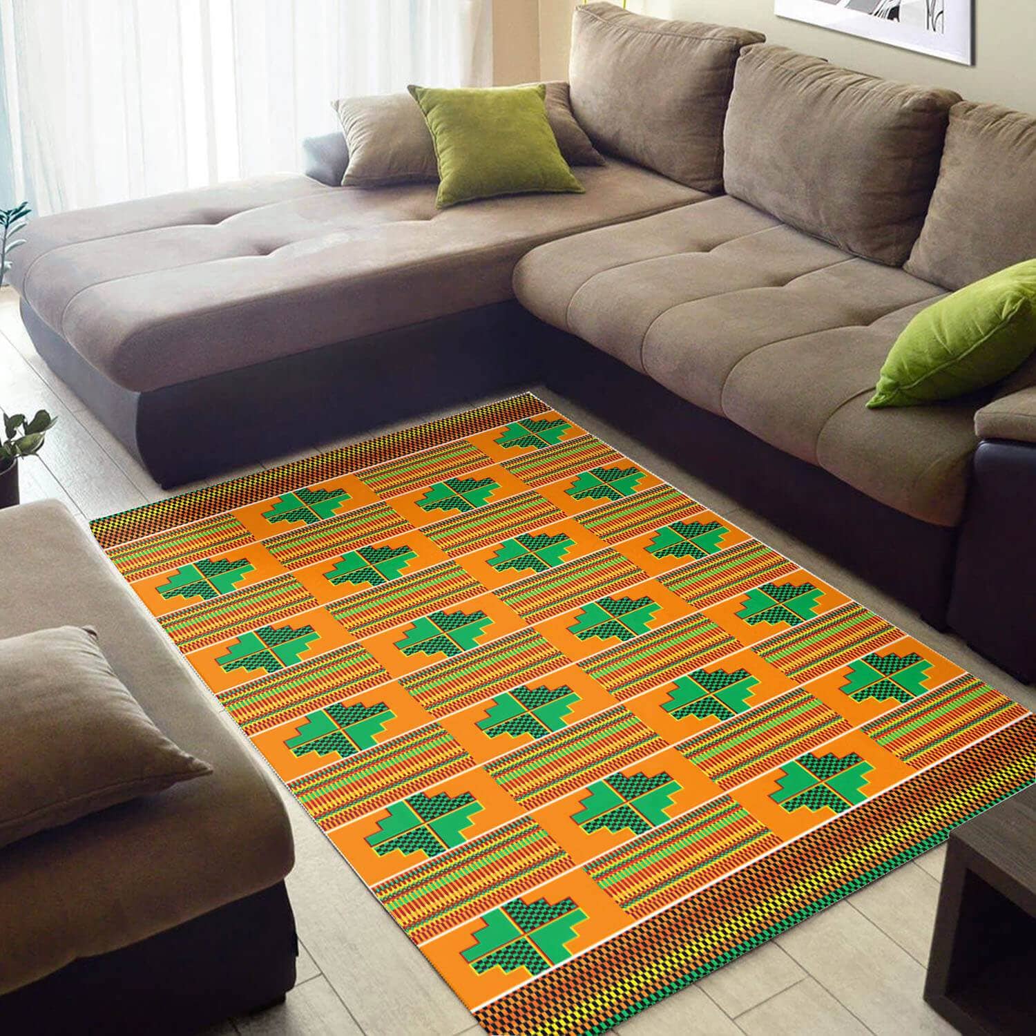 Nice African Attractive Inspired Seamless Pattern Large Carpet Themed Home Rug