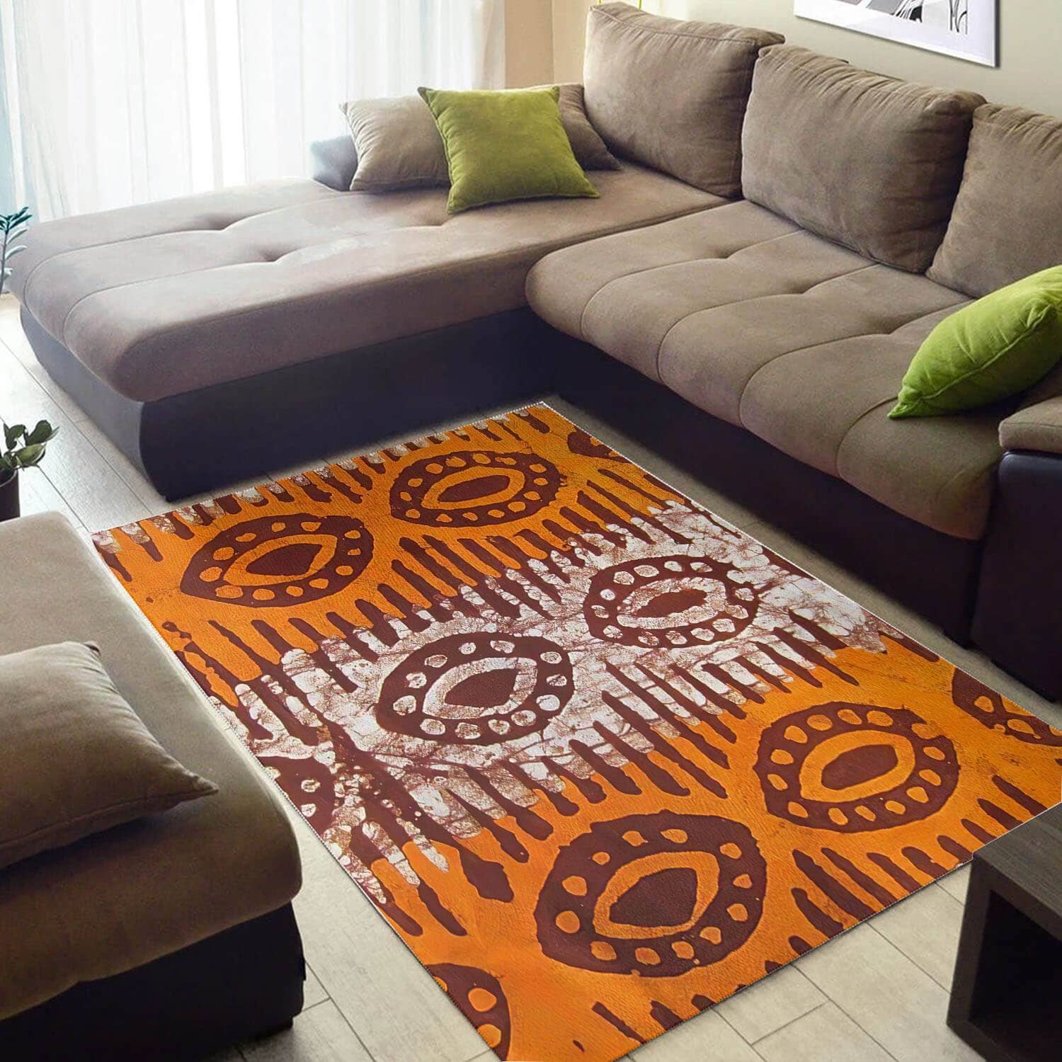 Nice African Attractive Style Afrocentric Pattern Art Carpet Inspired Home Rug