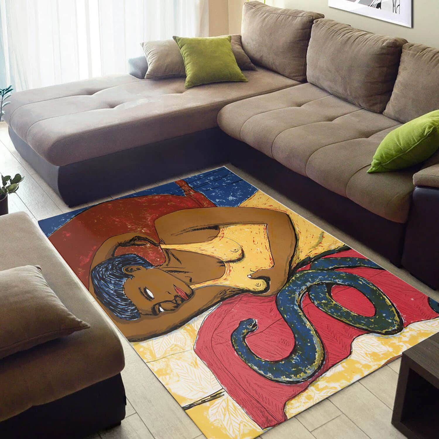 Nice African Beautiful American Art Afro Girl Style Floor Room Rug