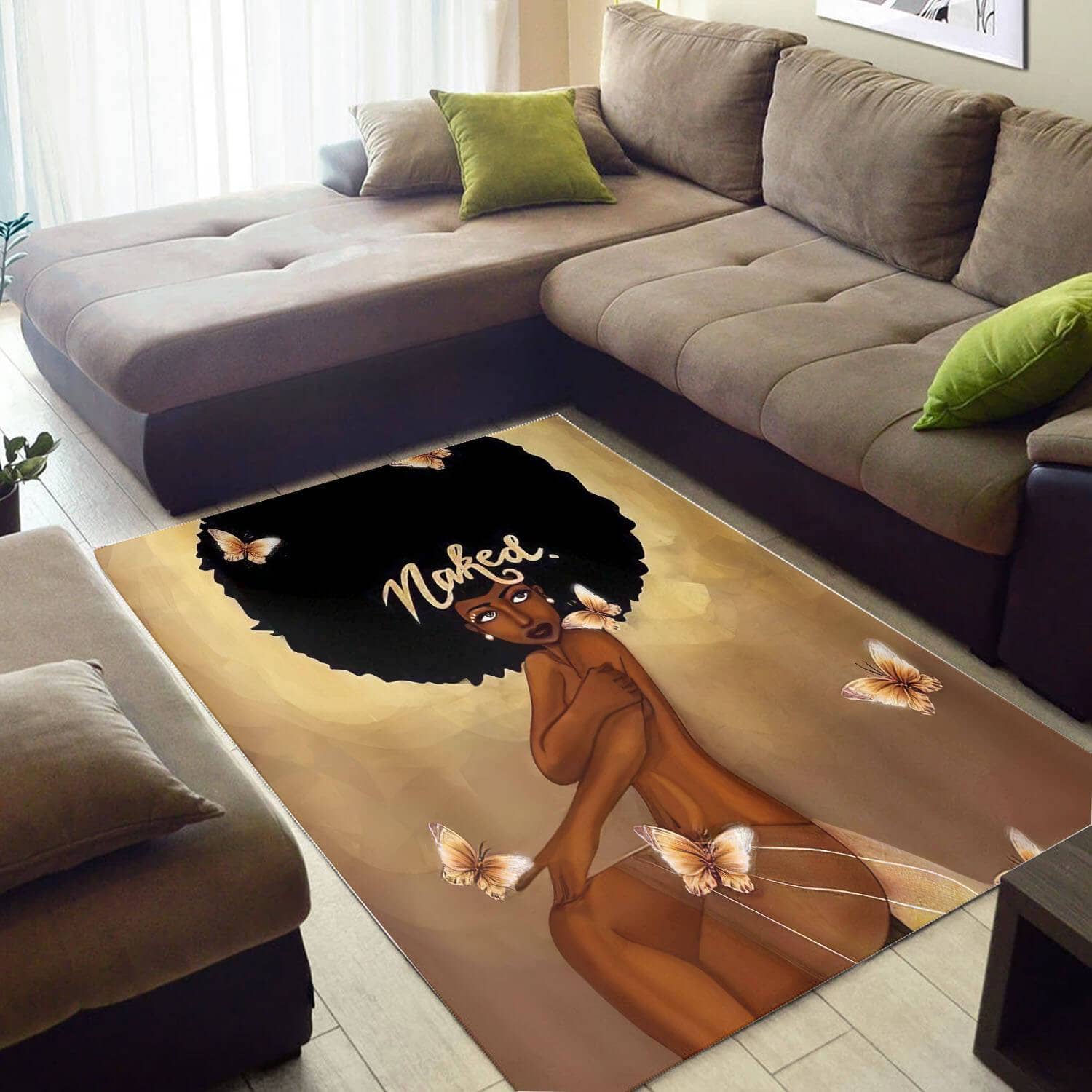 Nice African Fancy American Black Art Melanin Woman Themed Carpet Room Rug