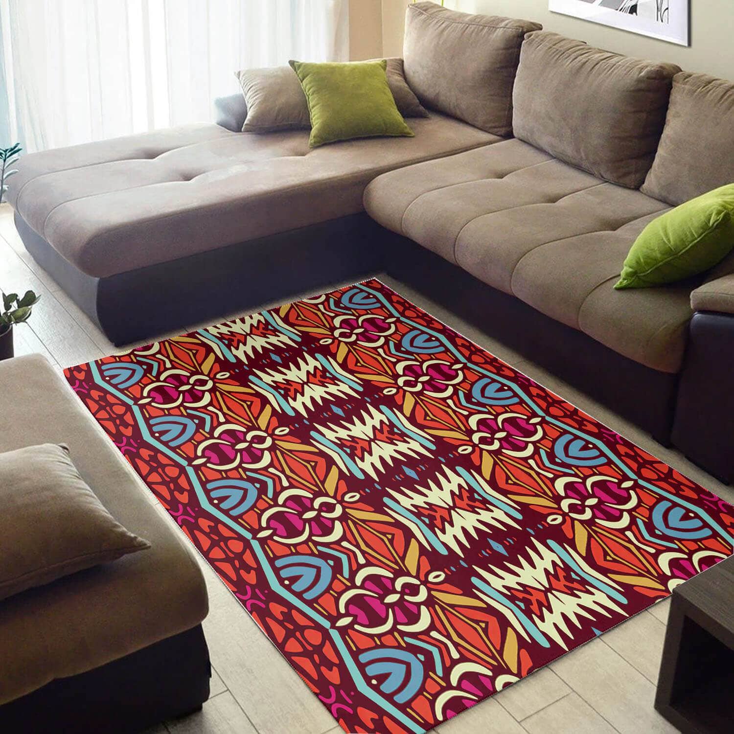 Nice African Holiday Style Seamless Pattern Floor Themed Home Rug