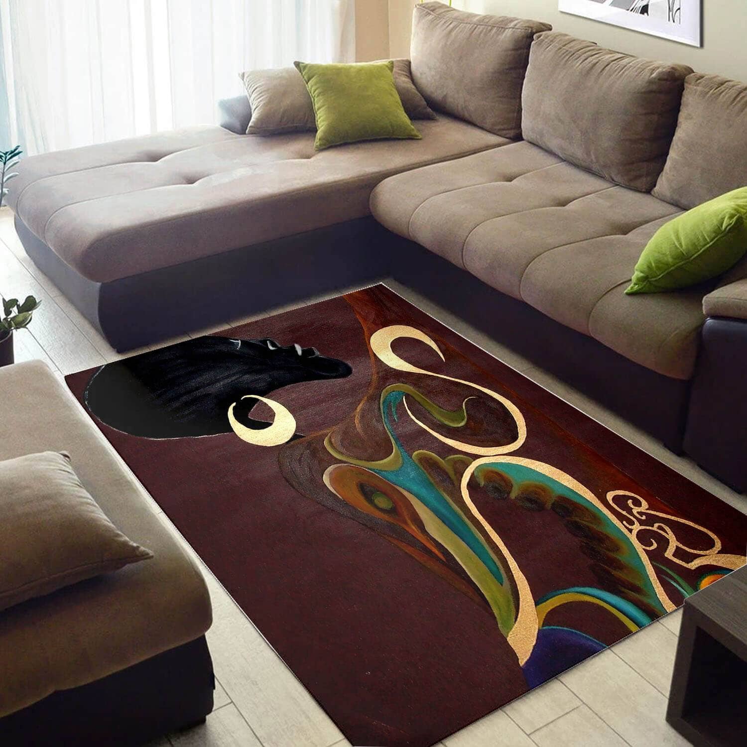 Nice African Pretty Inspired Queen Themed Home Rug