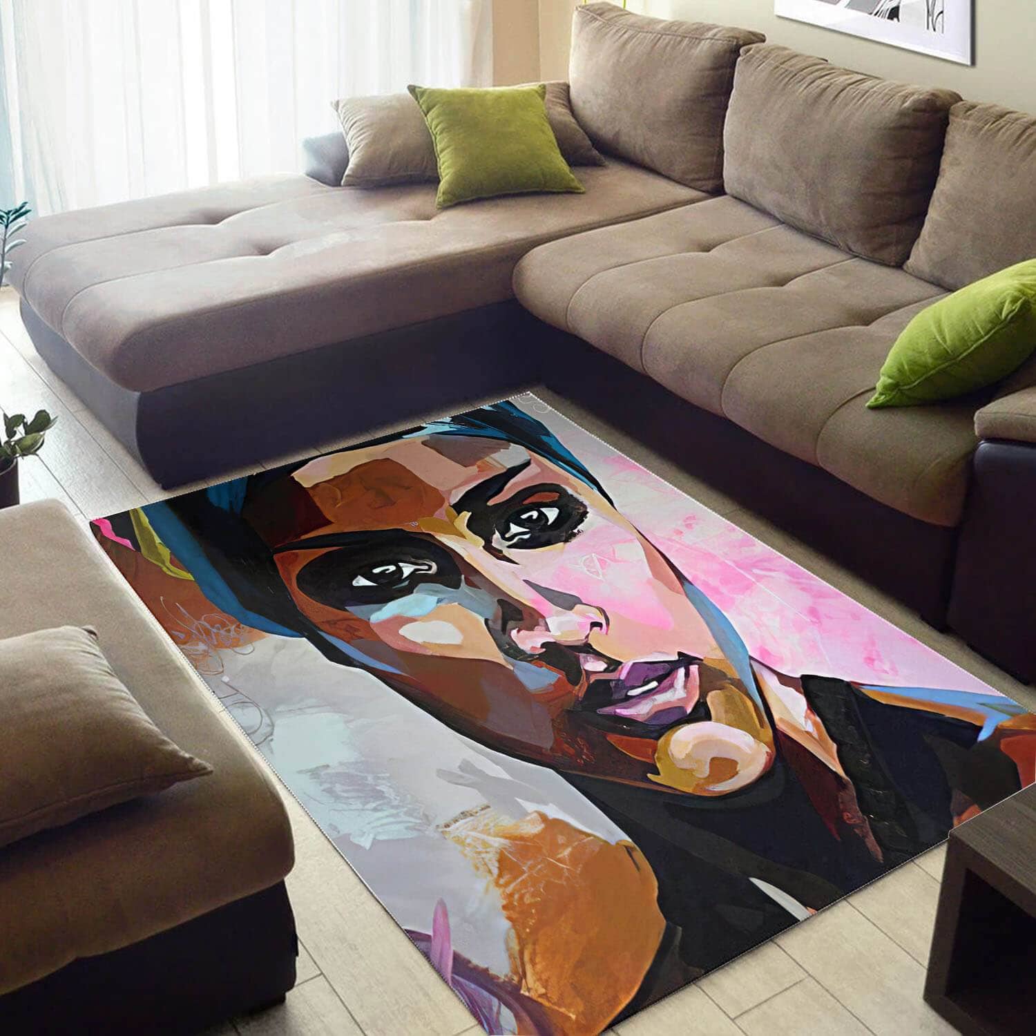 Nice African Pretty Print Black Queen Design Floor Themed Home Rug