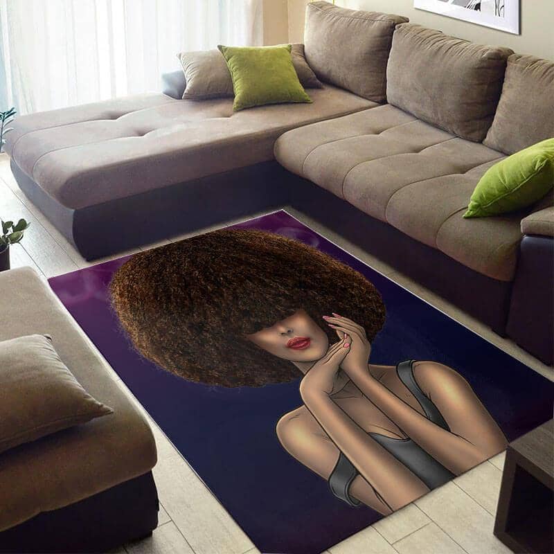 Nice African Pretty Style Lady Large Living Room Rug