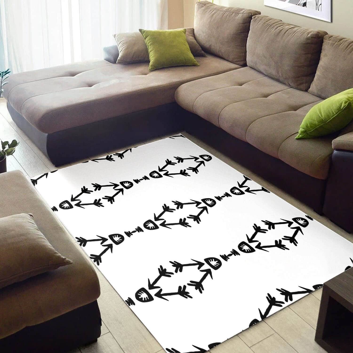 Nice African Retro Afrocentric Art Style Carpet Themed Home Rug