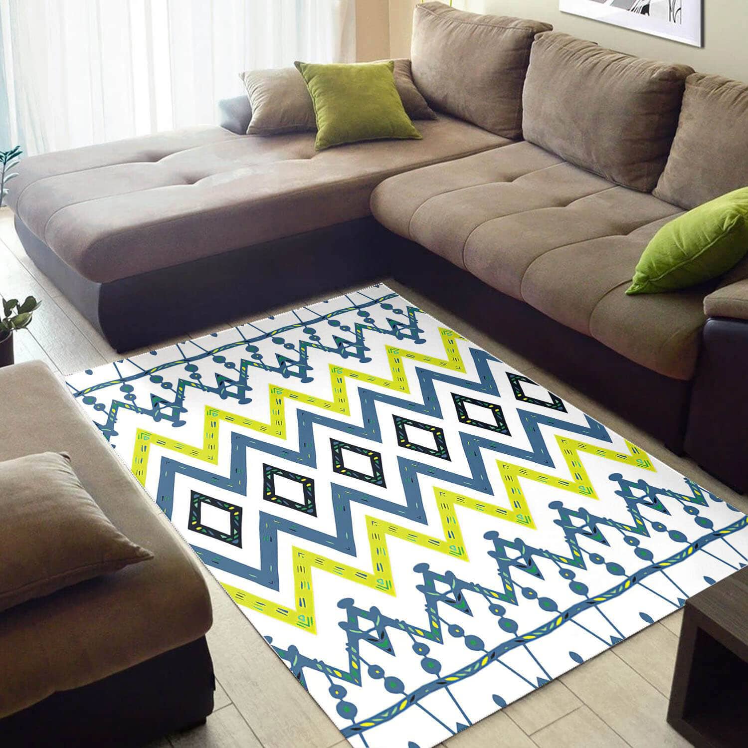 Nice African Retro Seamless Pattern Style Living Room Rug