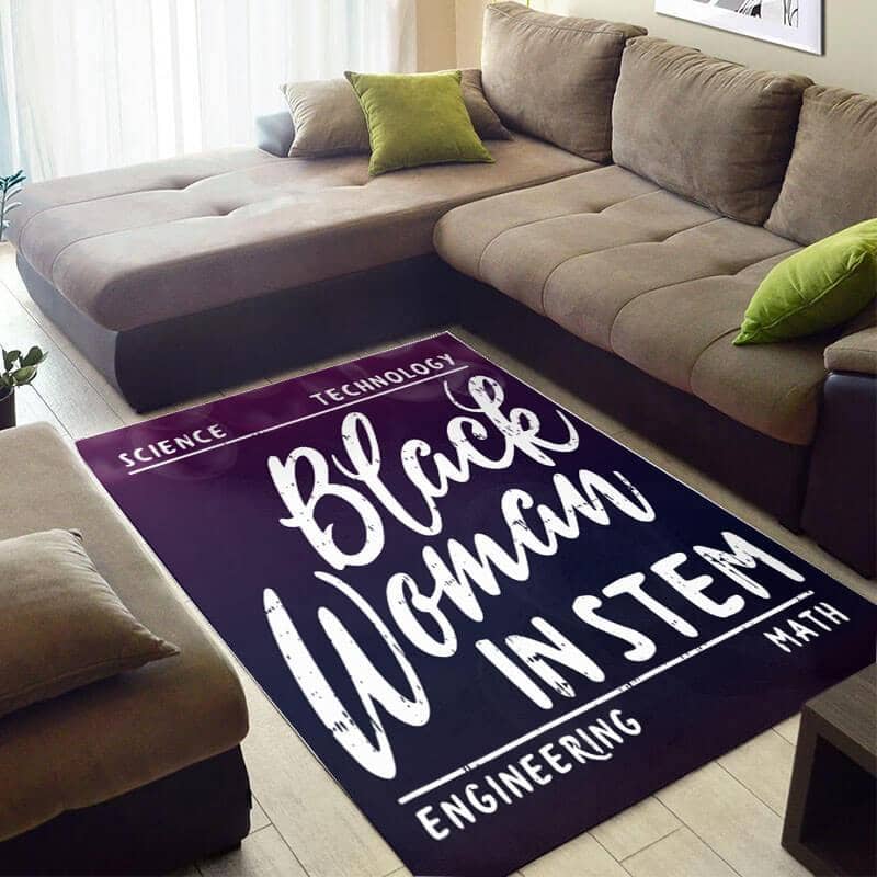 Nice African Style Fancy Afro American Girl Black Woman In Stem Design Floor Carpet Inspired Living Room Rug