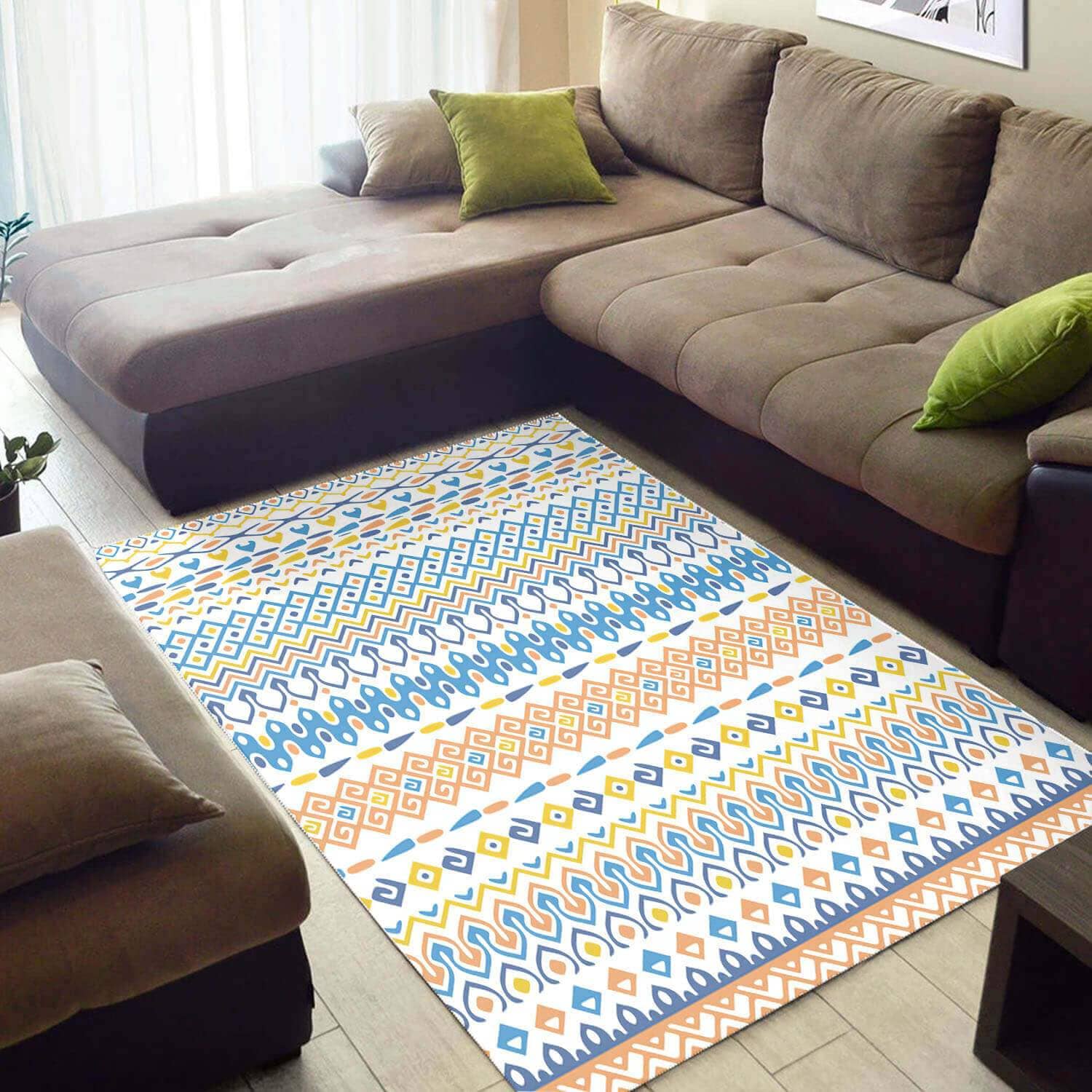 Nice African Style Unique Inspired Afrocentric Art Large Living Room Rug