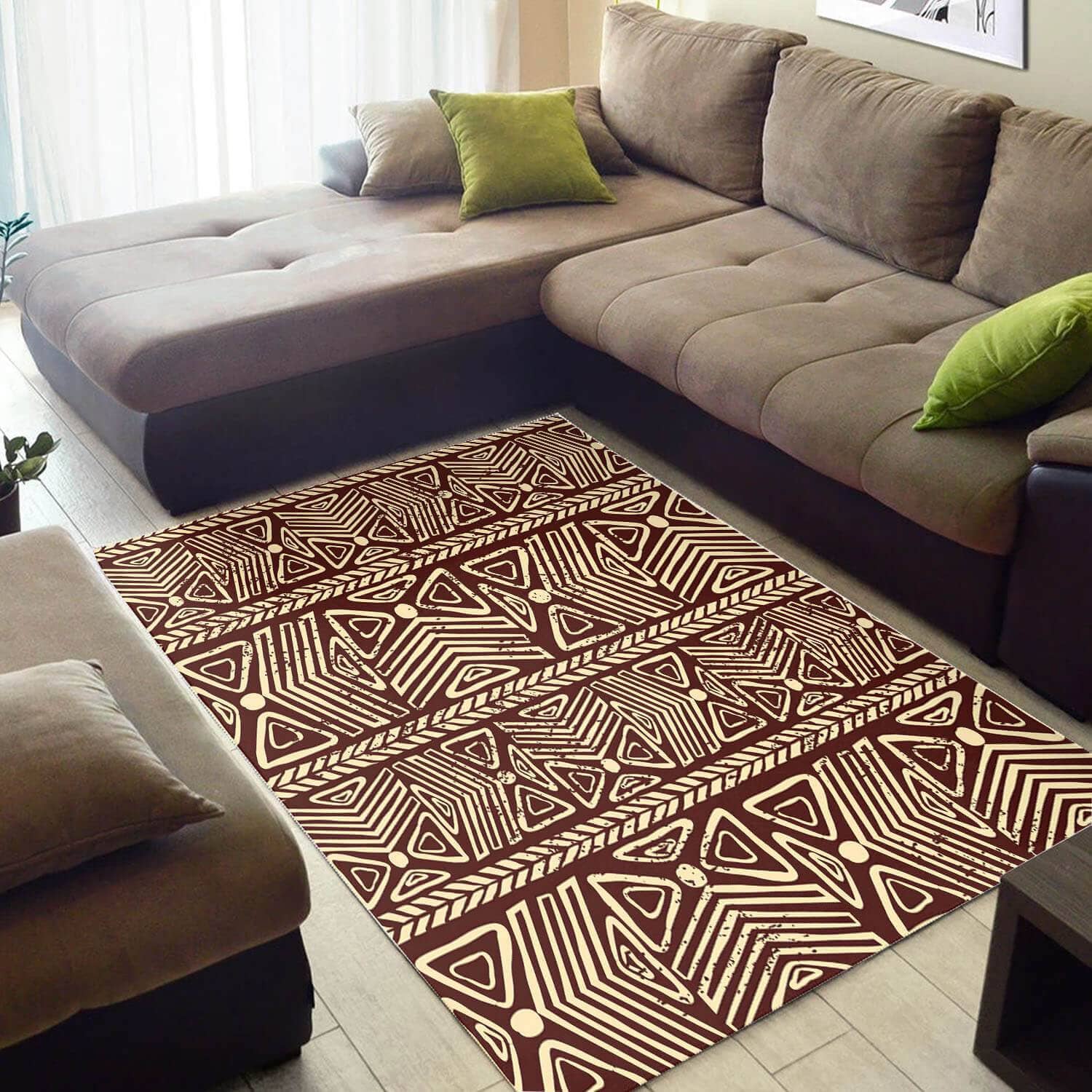 Nice African Trendy American Ethnic Seamless Pattern Carpet Style Rug