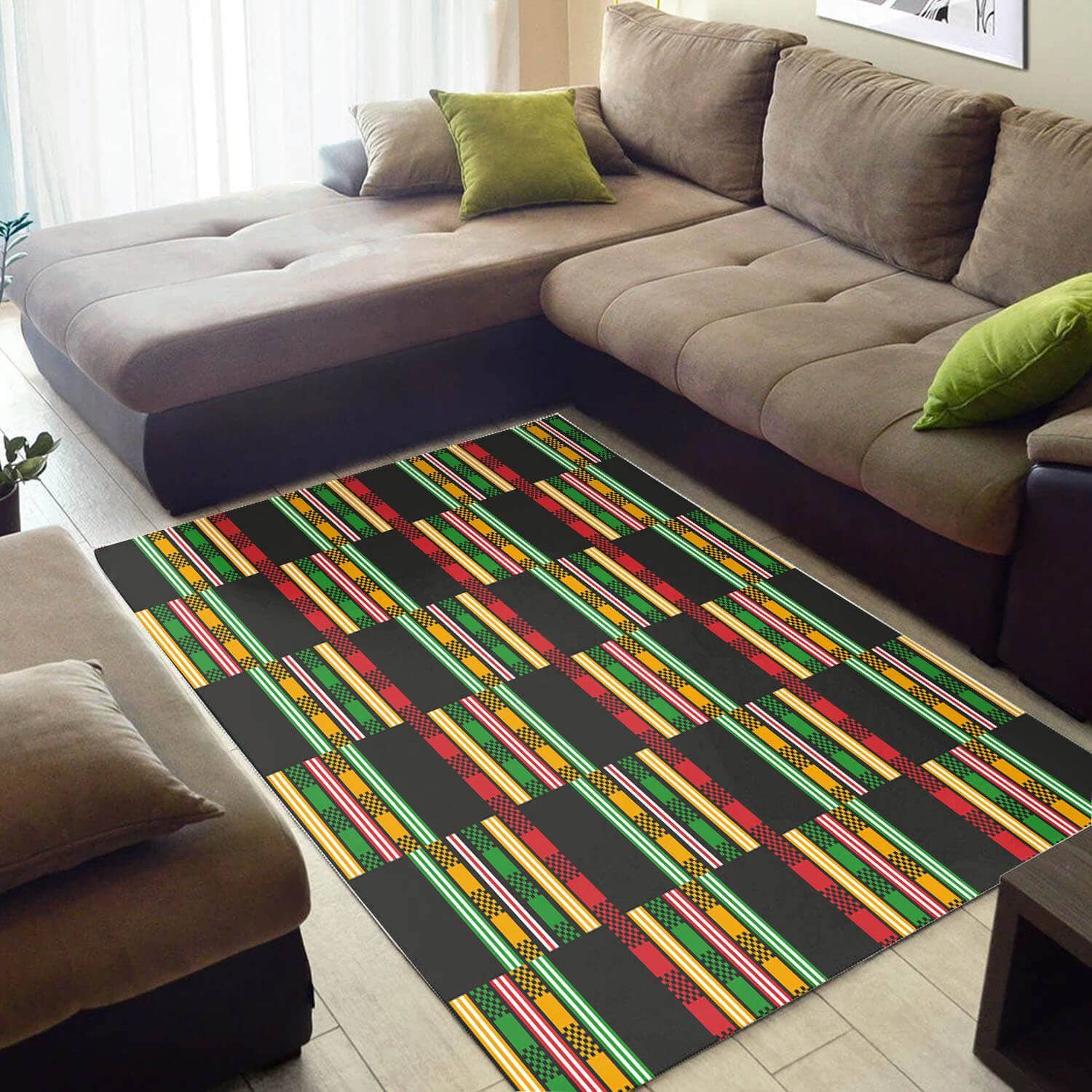 Nice African Vintage Afrocentric Pattern Art Large Carpet Inspired Home Rug