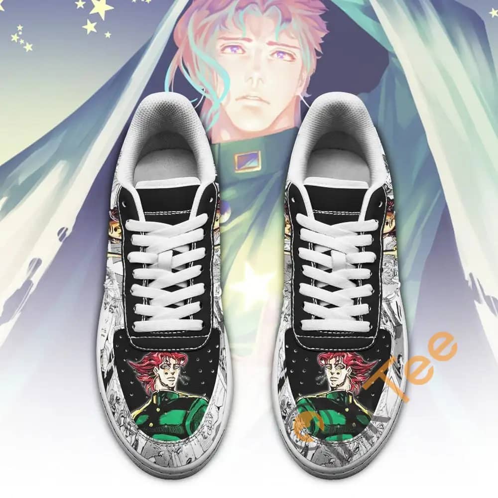Noriaki Kakyoin Manga Style Jojo'S Anime Fan Gift Amazon Nike Air Force Shoes