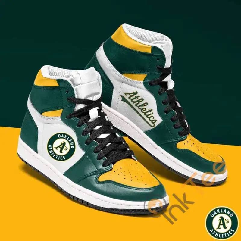 Oakland Athletics Mlb Oakland Athletics Custom Sneakers It2231 Air Jordan Shoes