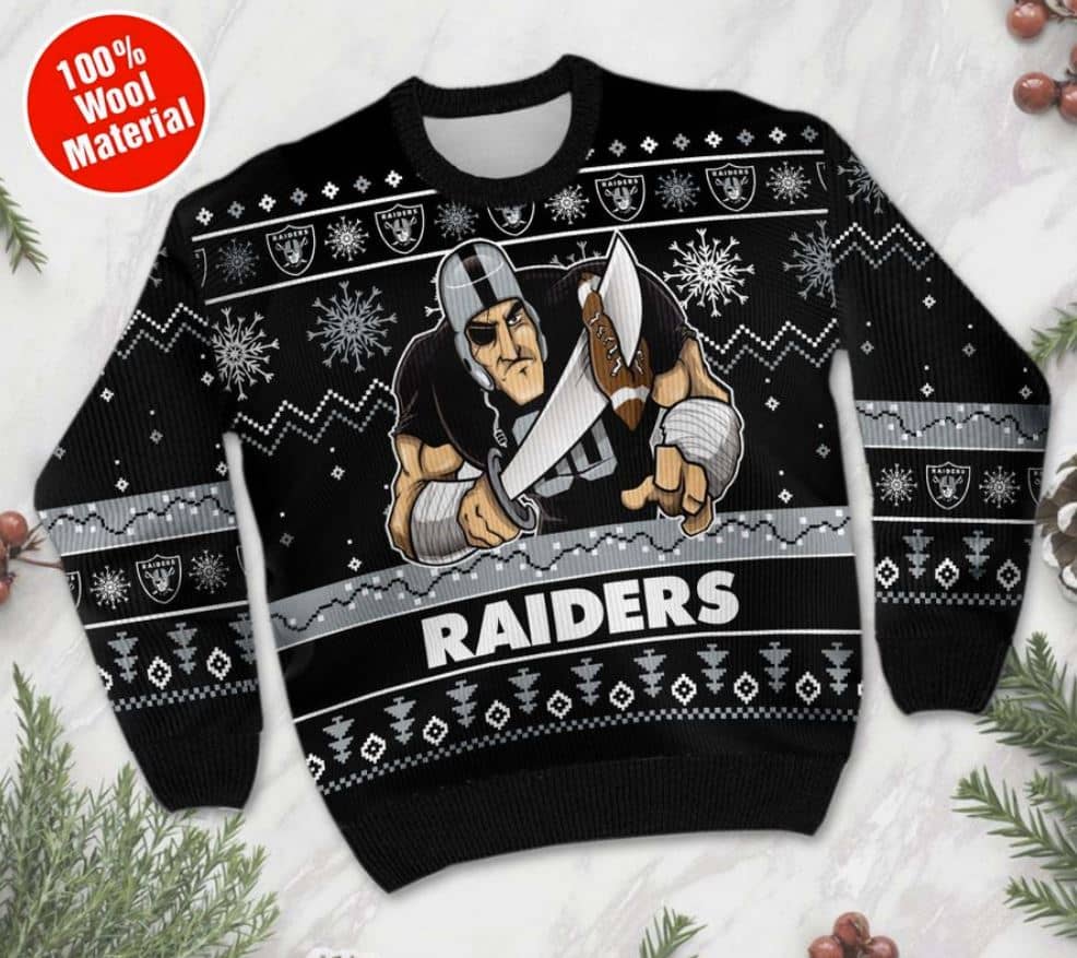 Inktee Store - Oakland Raiders Ugly Christmas Sweater Image