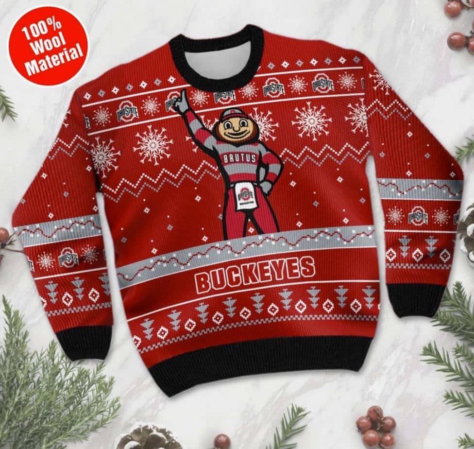 Inktee Store - Ohio State Buckeyes Football Ugly Christmas Sweater Image