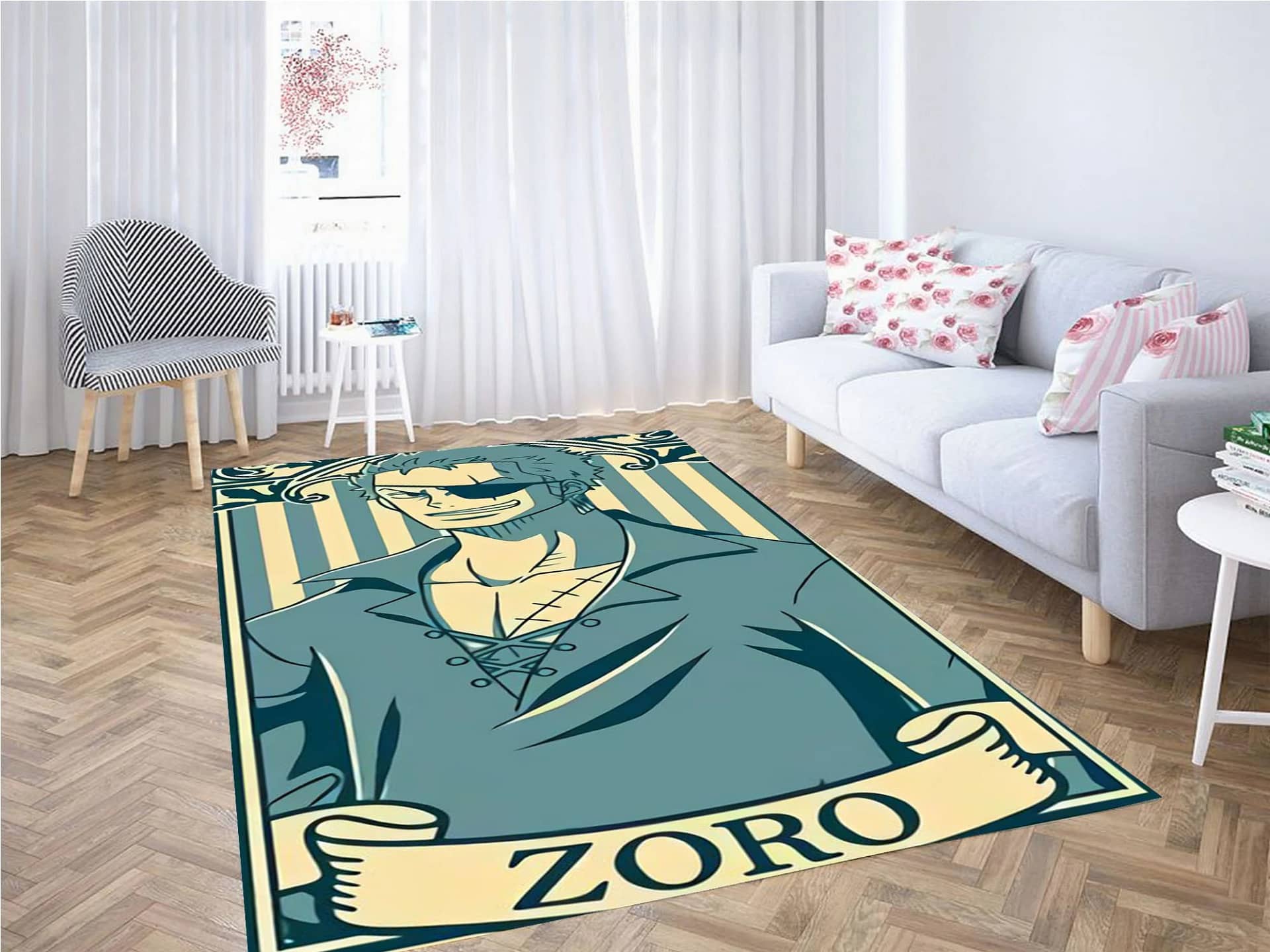 One Piece Zoro Background Carpet Rug