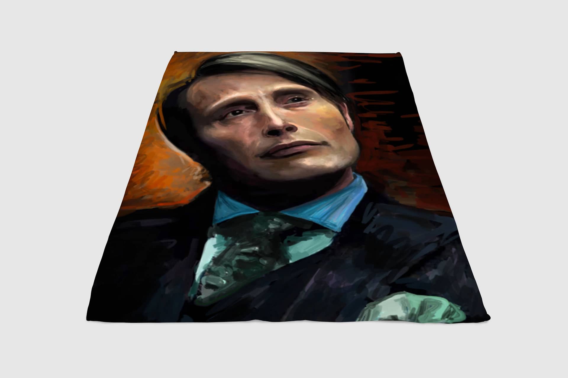Painting Hannibal Lecter Fleece Blanket