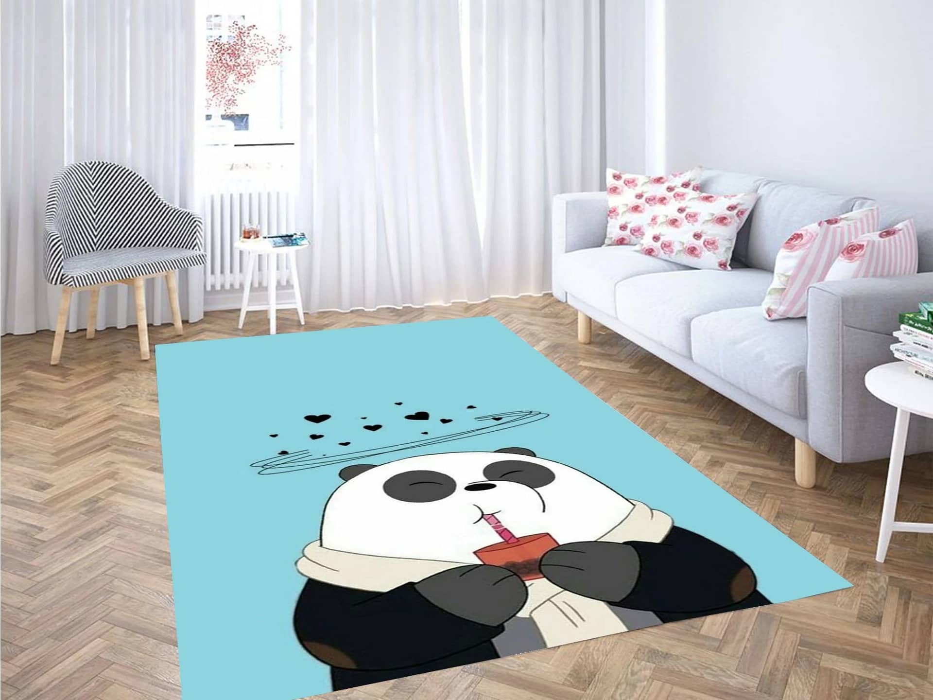Panda We Bare Bears Wallpaper Carpet Rug