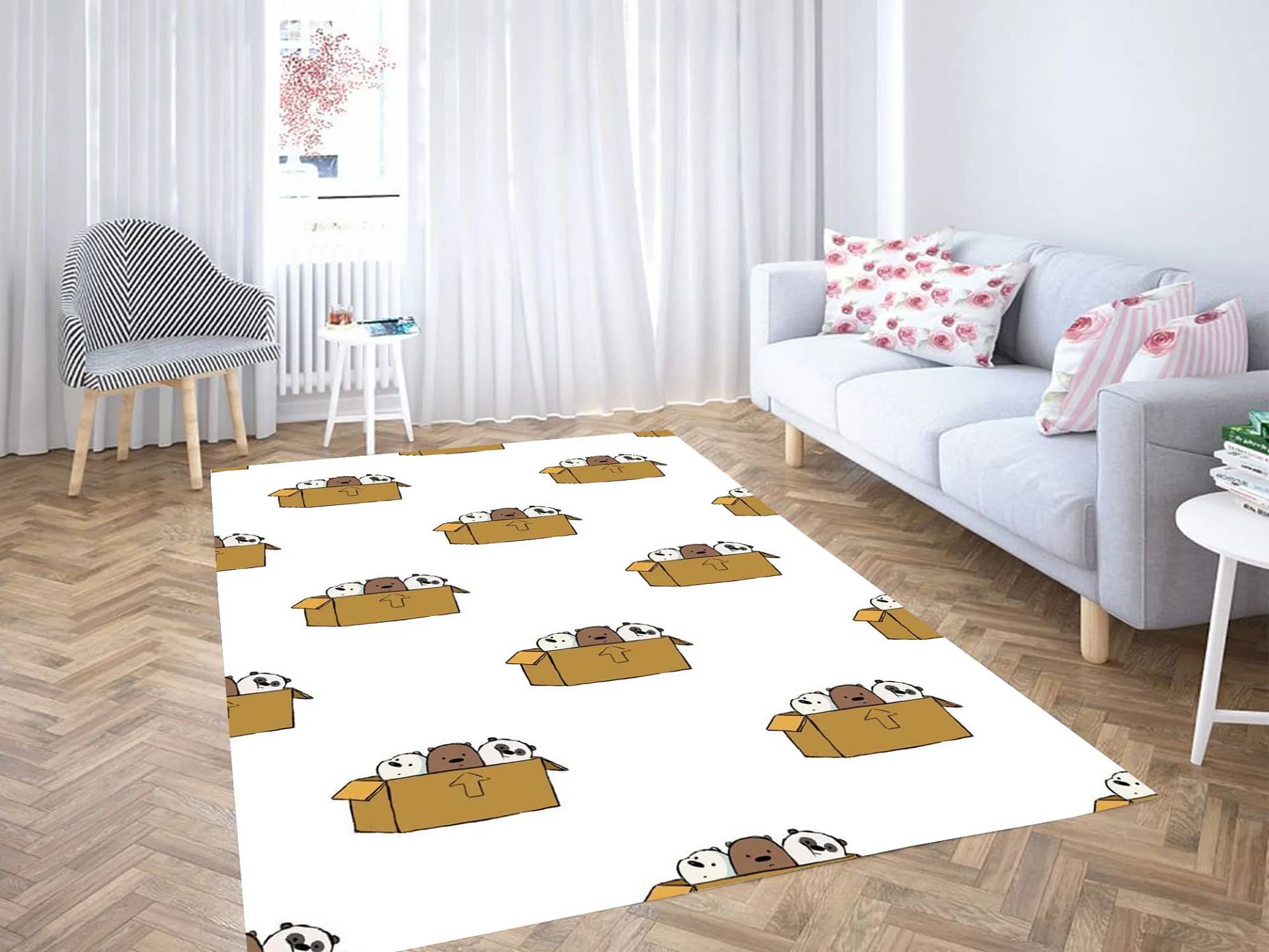 Pattern We Bare Bears Carpet Rug