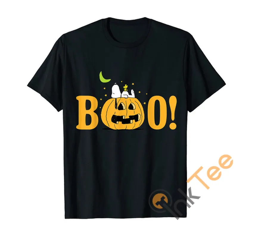 Peanuts Halloween Boo Pumpkin Men'S T Shirt