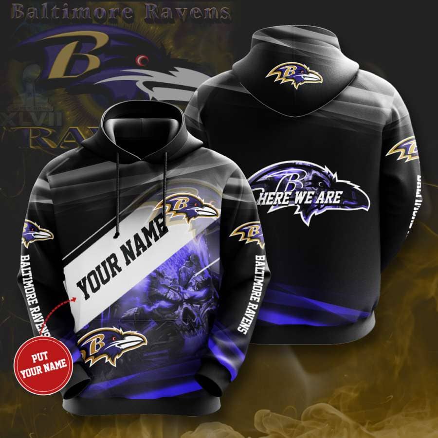 Personalized Baltimore Ravens No175 Custom Hoodie 3D
