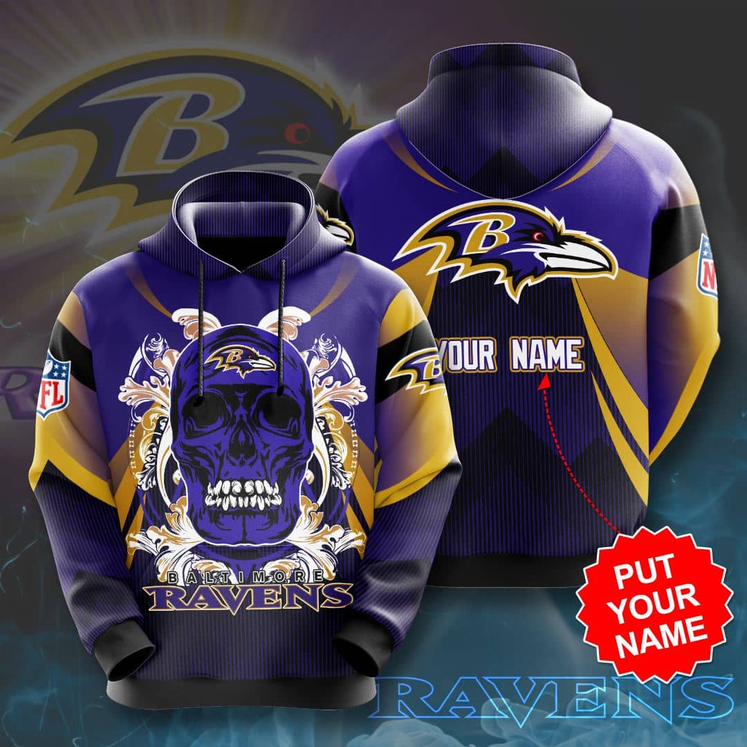 Personalized Baltimore Ravens No178 Custom Hoodie 3D