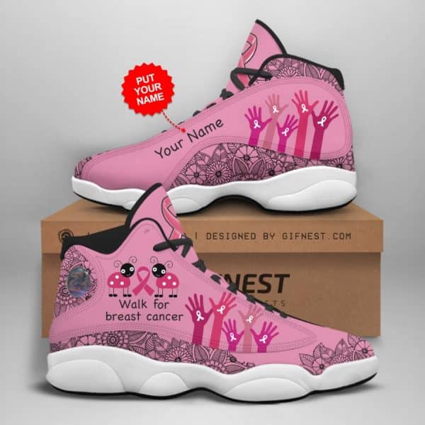 Personalized Breast Cancer Awareness Custom No138 Air Jordan Shoes