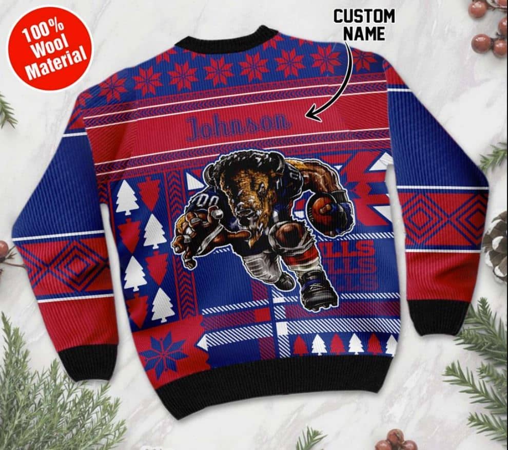 Inktee Store - Personalized Buffalo Bills Ugly Christmas Sweater Image