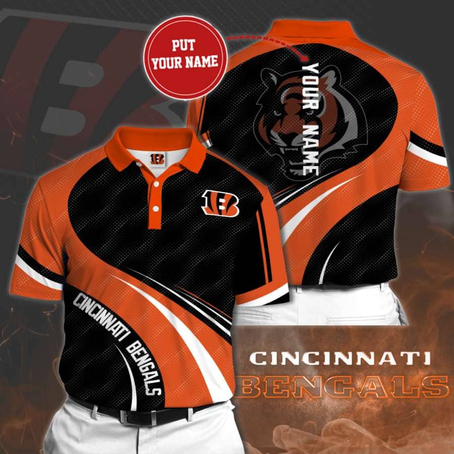 Personalized Cincinnati Bengals No76 Polo Shirt