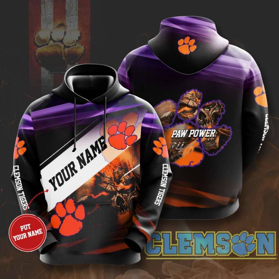 Personalized Clemson Tigers No437 Custom Hoodie 3D