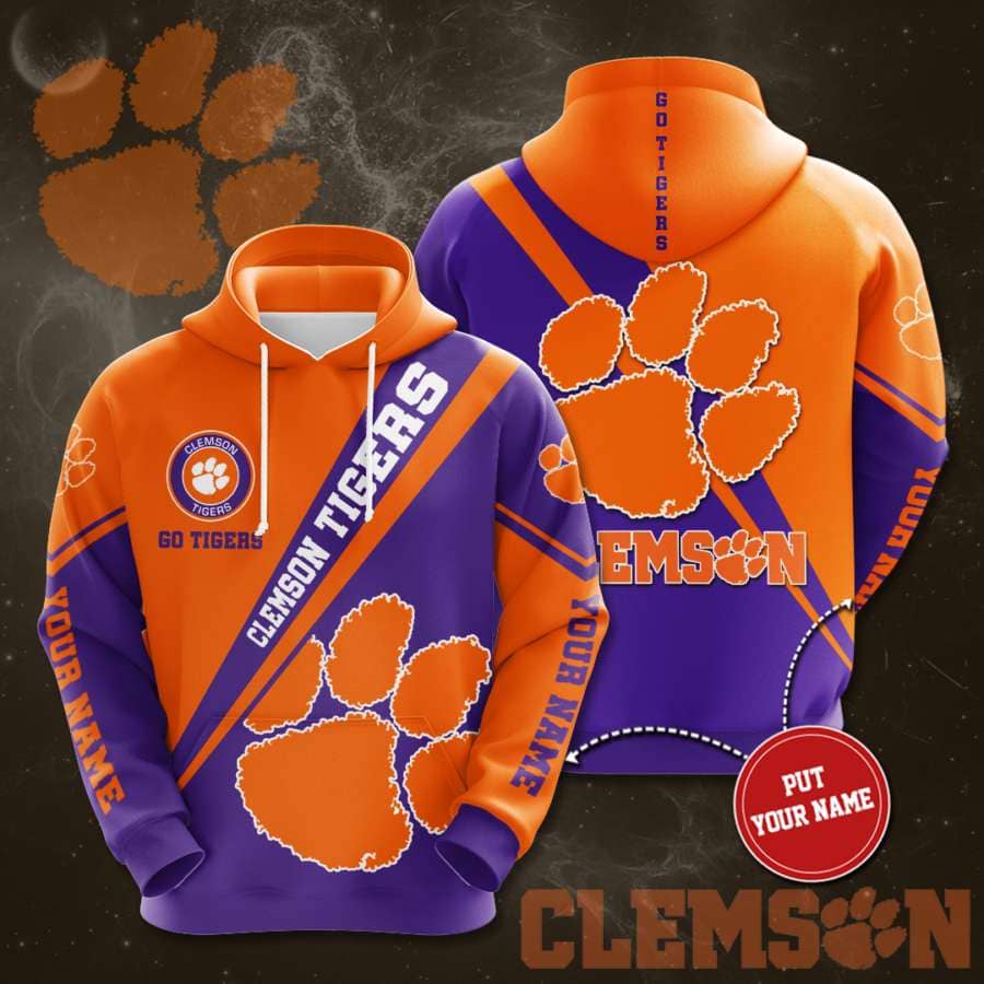 Personalized Clemson Tigers No438 Custom Hoodie 3D