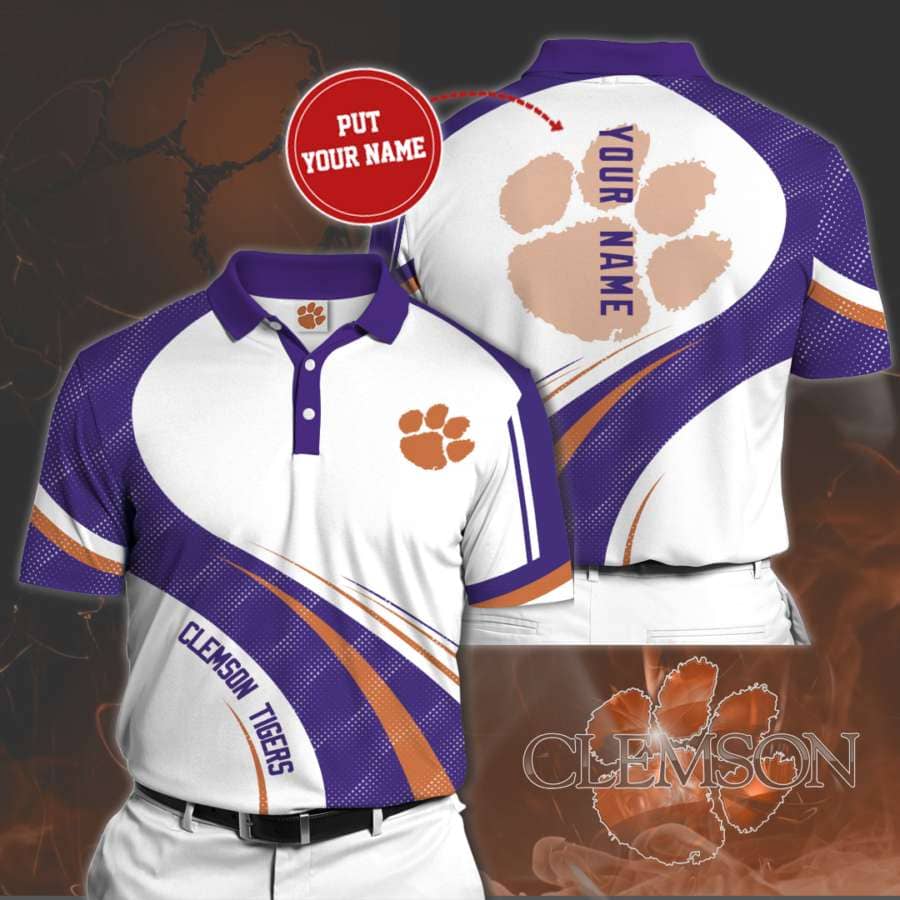 Personalized Clemson Tigers No84 Polo Shirt