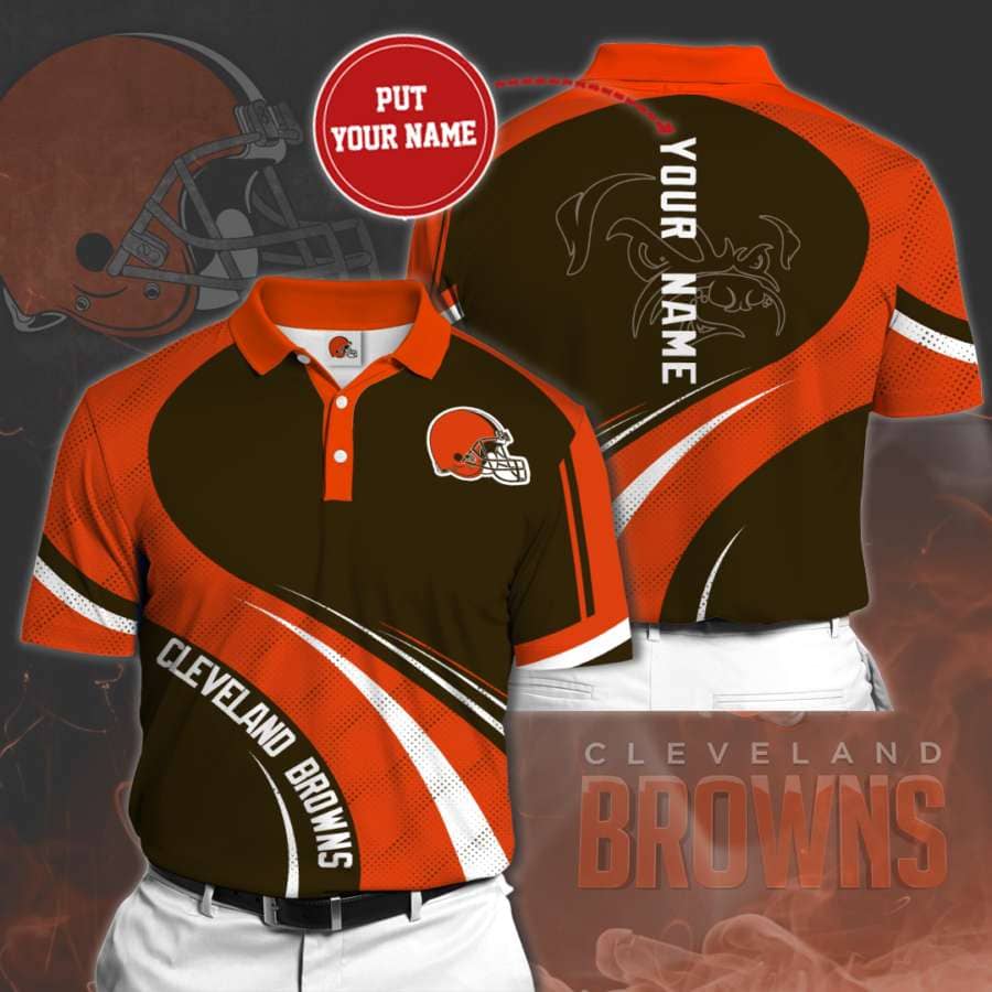 Personalized Cleveland Browns No77 Polo Shirt