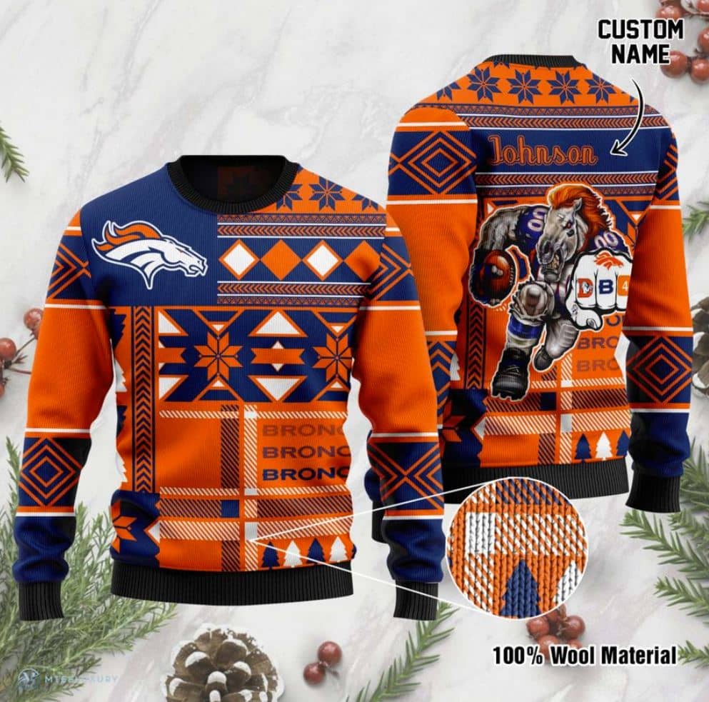 Personalized Denver Broncos Ugly Sweater