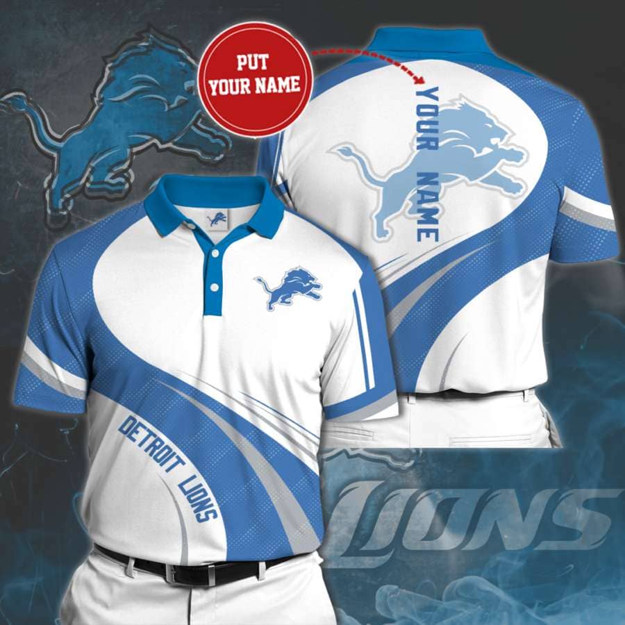 Personalized Detroit Lions No89 Polo Shirt