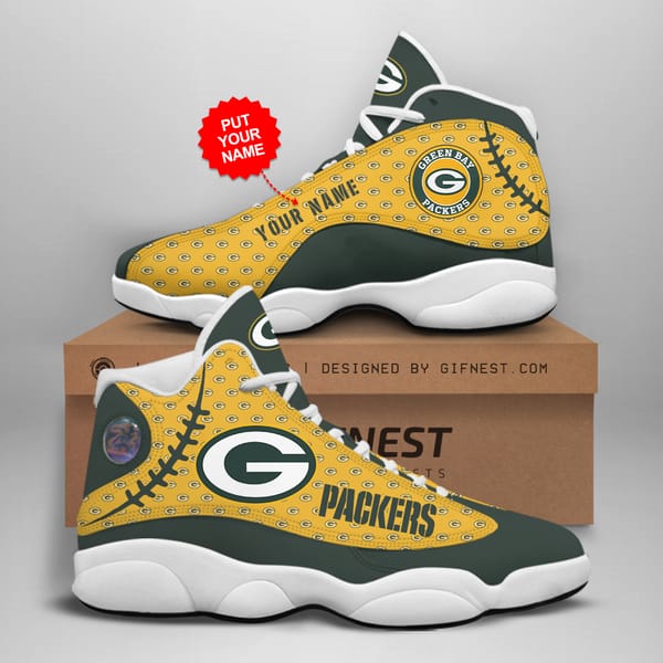 Personalized Green Bay Packers Custom No186 Air Jordan Shoes
