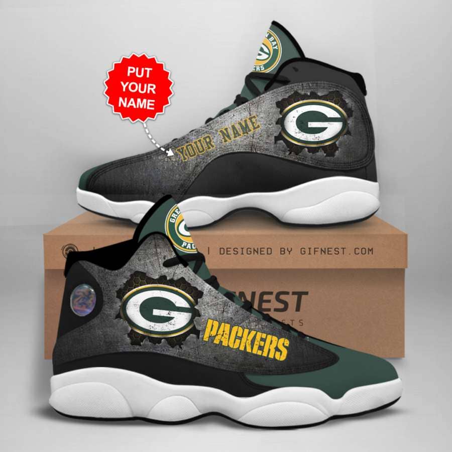 Personalized Green Bay Packers Custom No190 Air Jordan Shoes
