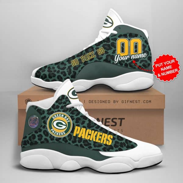 Personalized Green Bay Packers Custom No191 Air Jordan Shoes
