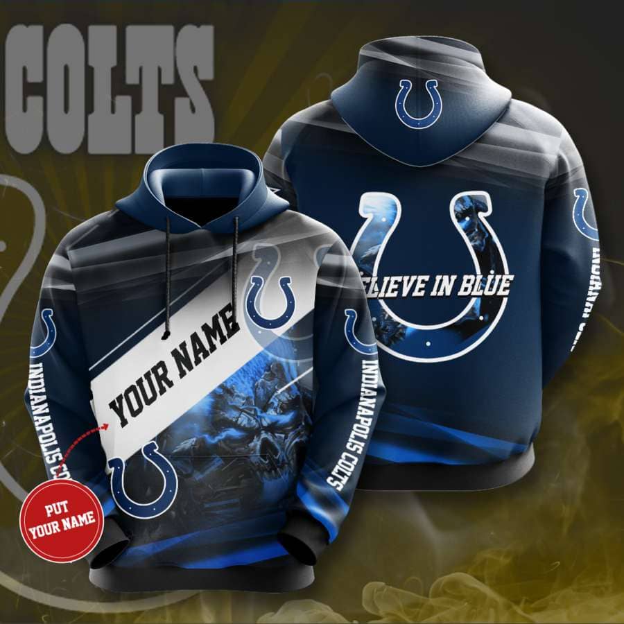 Personalized Indianapolis Colts No843 Custom Hoodie 3D
