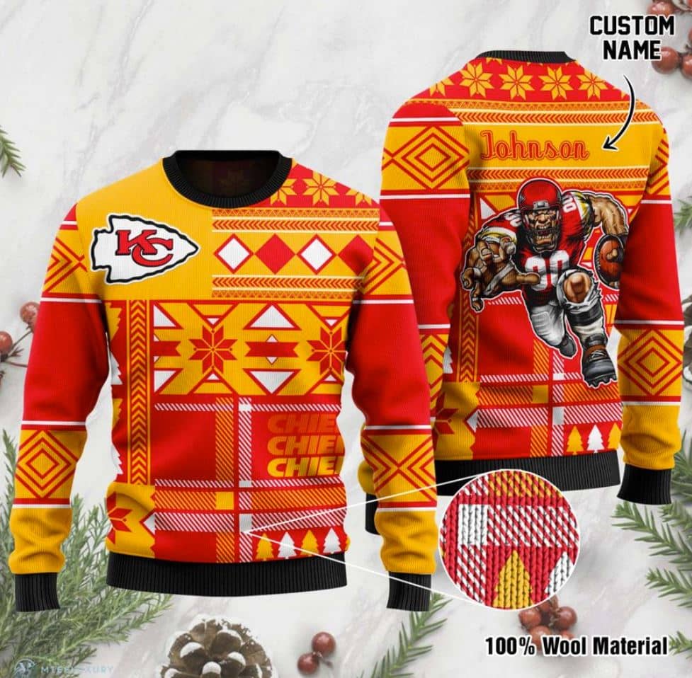 Personalized Kansas City Chiefs Ugly Sweater