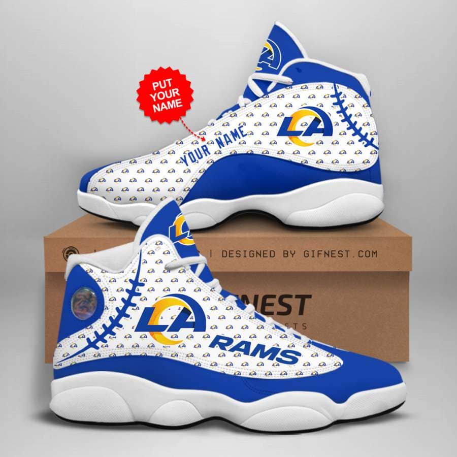 Personalized Los Angeles Rams Custom No213 Air Jordan Shoes