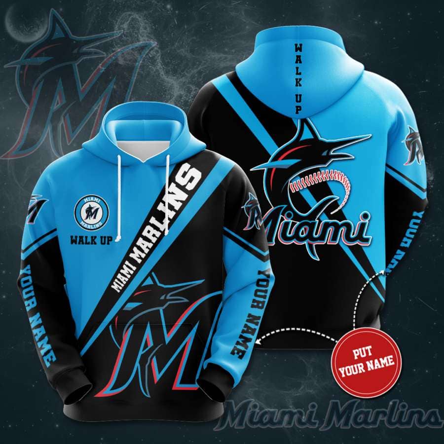 Personalized Miami Marlins No1162 Custom Hoodie 3D