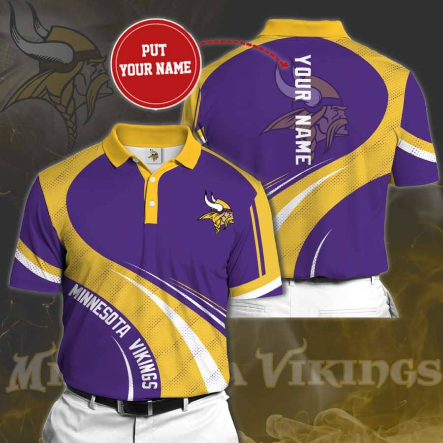 Personalized Minnesota Vikings No128 Polo Shirt