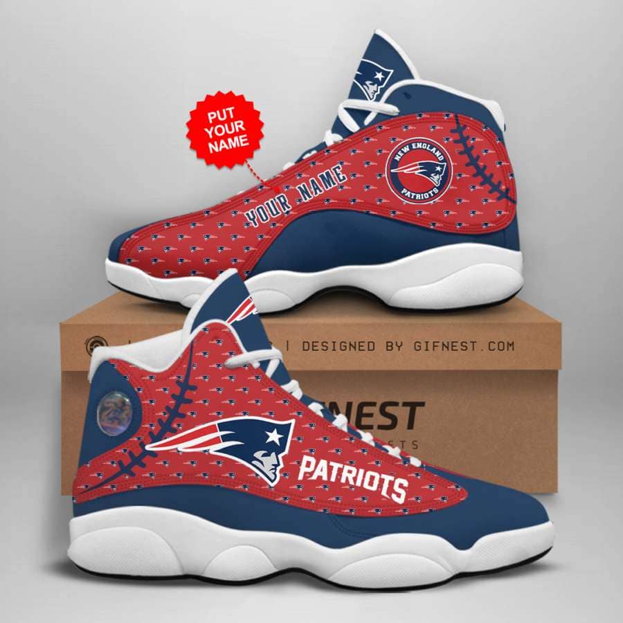 Personalized New England Patriots Custom No230 Air Jordan Shoes