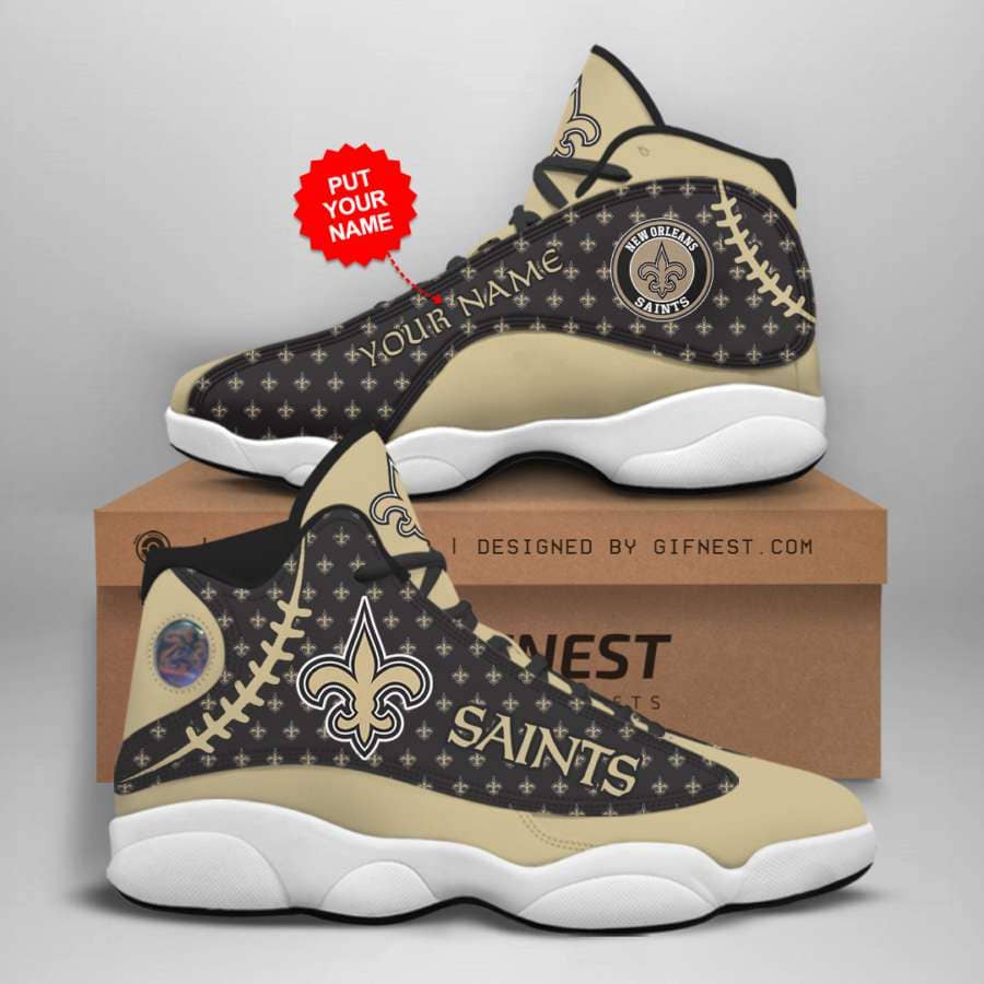 Personalized New Orleans Saints Custom No232 Air Jordan Shoes