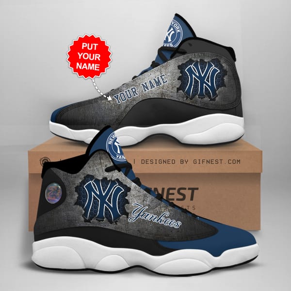 Personalized New York Yankees Custom No242 Air Jordan Shoes